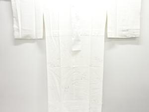未使用品　芝草に蝶模様織出し単衣長襦袢